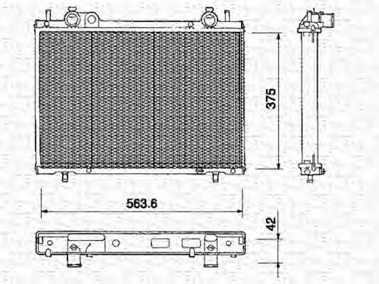 Magneti marelli 350213158000 Radiator, engine cooling 350213158000