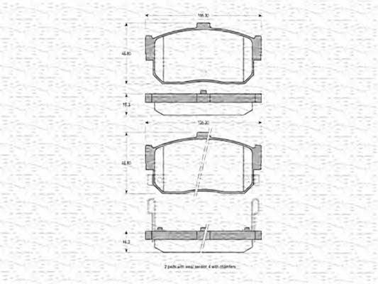 Magneti marelli 363702160786 Brake Pad Set, disc brake 363702160786