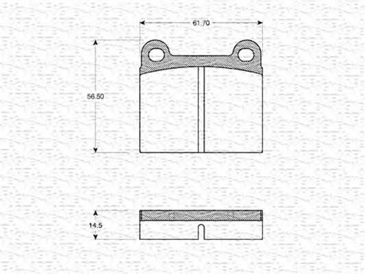 Magneti marelli 363702160877 Brake Pad Set, disc brake 363702160877