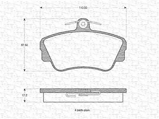 Magneti marelli 363702160930 Brake Pad Set, disc brake 363702160930