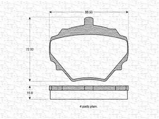 Magneti marelli 363702160999 Brake Pad Set, disc brake 363702160999