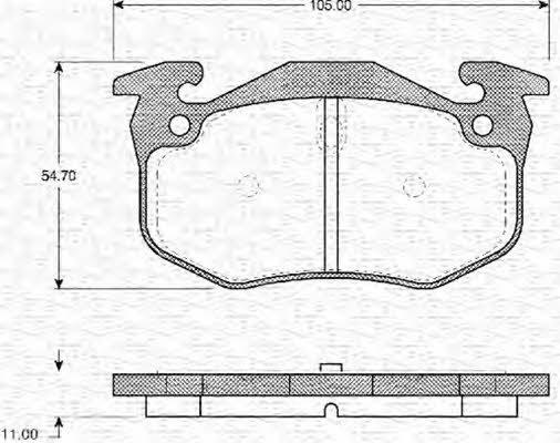 Magneti marelli 363702161065 Brake Pad Set, disc brake 363702161065