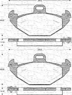 Magneti marelli 363702161086 Brake Pad Set, disc brake 363702161086