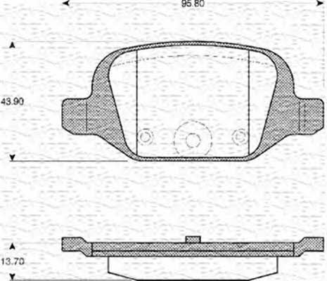 Magneti marelli 363702161104 Brake Pad Set, disc brake 363702161104