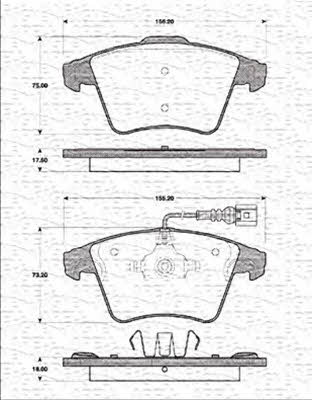 Magneti marelli 363702161173 Brake Pad Set, disc brake 363702161173