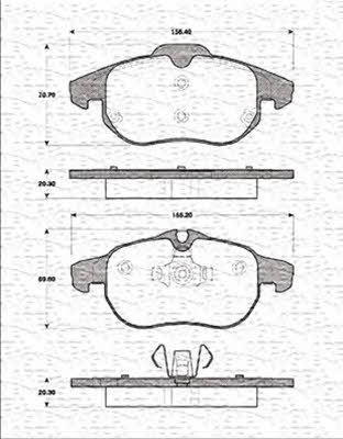 Magneti marelli 363702161239 Brake Pad Set, disc brake 363702161239