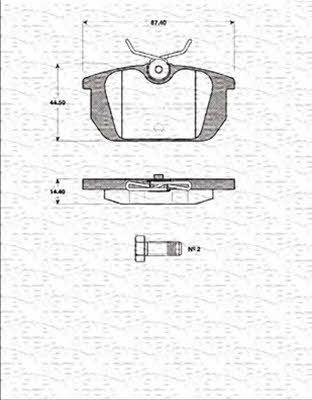 Magneti marelli 363702161255 Brake Pad Set, disc brake 363702161255