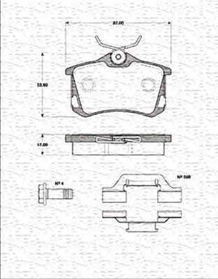 Magneti marelli 363702161258 Brake Pad Set, disc brake 363702161258