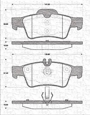 Magneti marelli 363702161281 Brake Pad Set, disc brake 363702161281