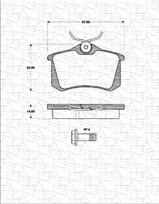 Magneti marelli 363702161328 Brake Pad Set, disc brake 363702161328