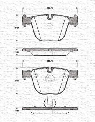 Magneti marelli 363702161334 Brake Pad Set, disc brake 363702161334