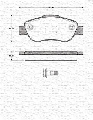 Magneti marelli 363702161409 Brake Pad Set, disc brake 363702161409