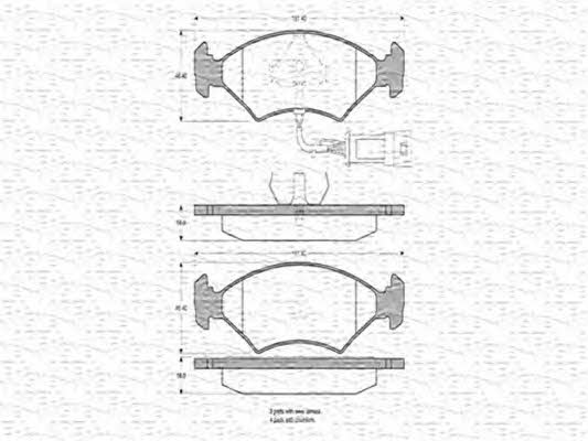 Magneti marelli 363702160194 Brake Pad Set, disc brake 363702160194