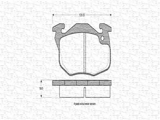 Magneti marelli 363702160215 Brake Pad Set, disc brake 363702160215