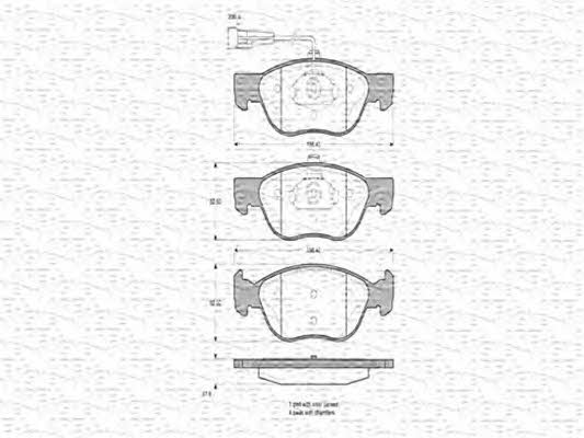 Magneti marelli 363702160342 Brake Pad Set, disc brake 363702160342