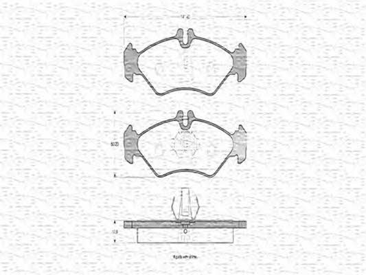 Magneti marelli 363702160396 Brake Pad Set, disc brake 363702160396