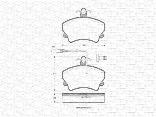 Magneti marelli 363702160410 Brake Pad Set, disc brake 363702160410