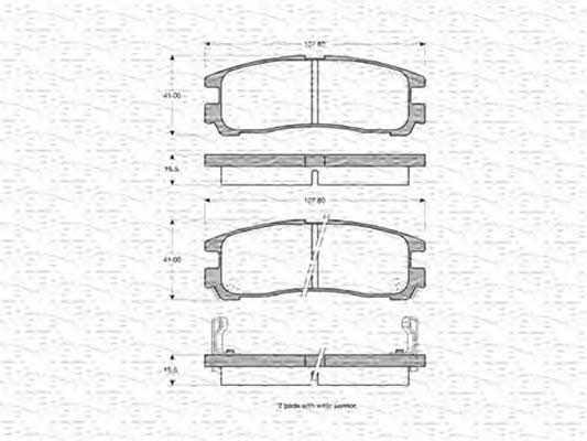 Magneti marelli 363702160520 Brake Pad Set, disc brake 363702160520