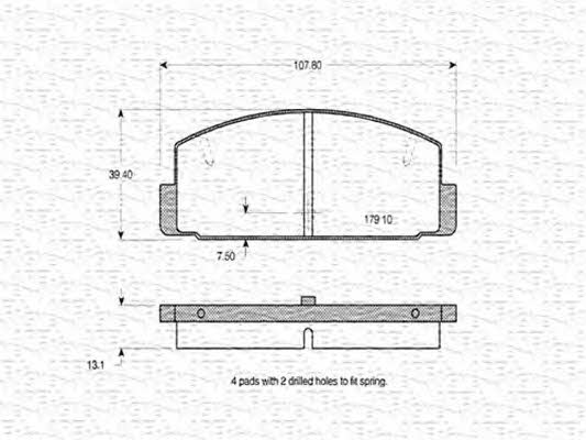 Magneti marelli 363702160524 Brake Pad Set, disc brake 363702160524