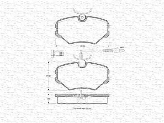 363702160537 Magneti marelli Brake pad set