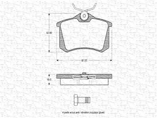 Magneti marelli 363702160566 Brake Pad Set, disc brake 363702160566