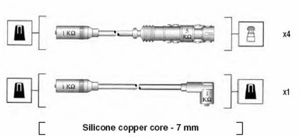 Magneti marelli 941055050530 Ignition lead set 941055050530 941055050530 Magneti marelli Ignition lead set