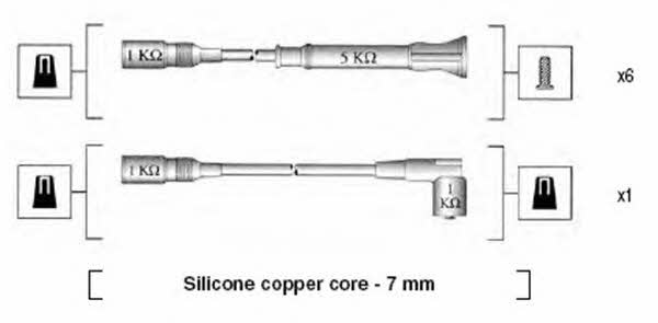 Magneti marelli 941075180556 Ignition cable kit 941075180556