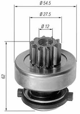Freewheel gear, starter Magneti marelli 940113020193