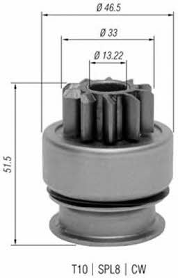 Freewheel gear, starter Magneti marelli 940113020348