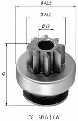 940113020362 Magneti marelli Freewheel gear, starter