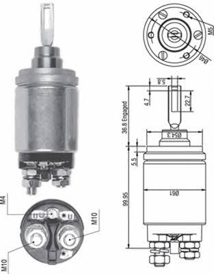 Magneti marelli 940113050259 Solenoid switch, starter 940113050259