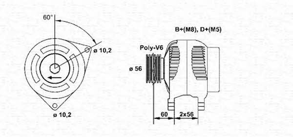 Magneti marelli 943346207010 Alternator 943346207010