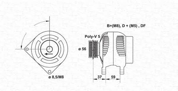 Magneti marelli 943355027010 Alternator 943355027010