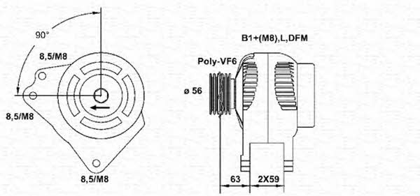 Magneti marelli 943355060010 Alternator 943355060010