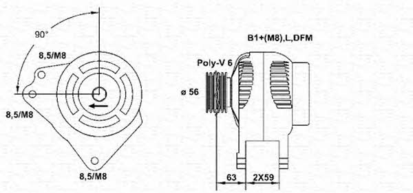 Magneti marelli 943355061010 Alternator 943355061010