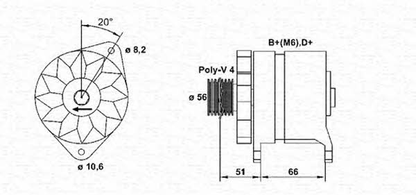 Magneti marelli 943356183010 Alternator 943356183010