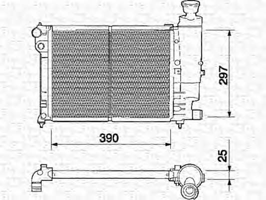 Magneti marelli 350213328000 Radiator, engine cooling 350213328000