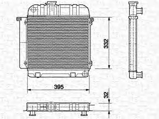 Magneti marelli 350213418000 Radiator, engine cooling 350213418000