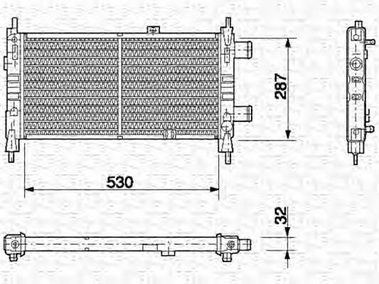 Magneti marelli 350213582000 Radiator, engine cooling 350213582000