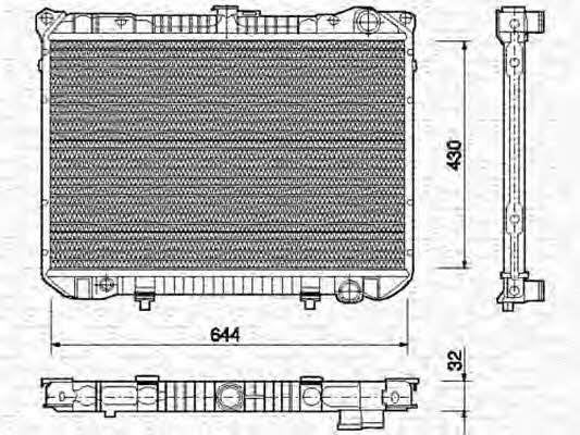 Magneti marelli 350213751000 Radiator, engine cooling 350213751000