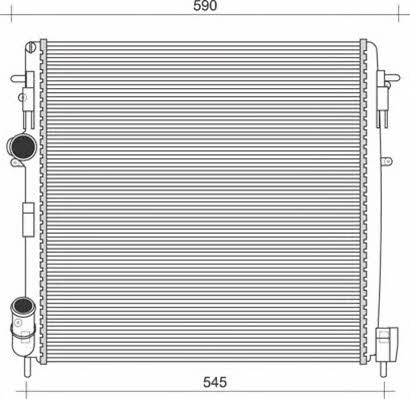 Magneti marelli 350213995000 Radiator, engine cooling 350213995000