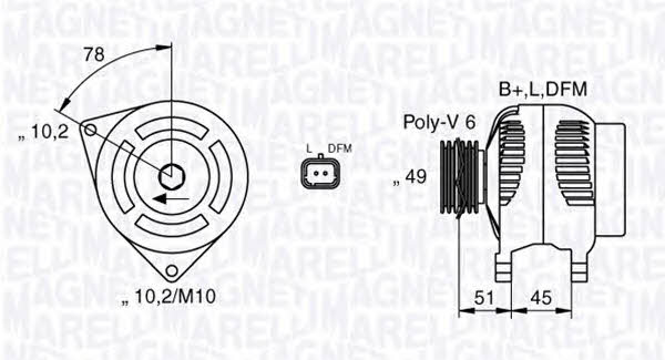 Magneti marelli 063377301010 Alternator 063377301010