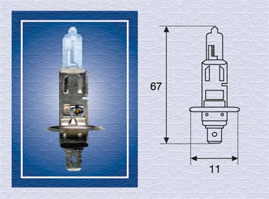 Halogen lamp 12V H1 55W Magneti marelli 002551100000