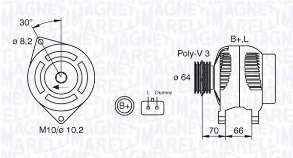 Magneti marelli 063310506010 Alternator 063310506010