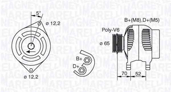 Magneti marelli 063321402010 Alternator 063321402010 063321402010 Magneti marelli Alternator