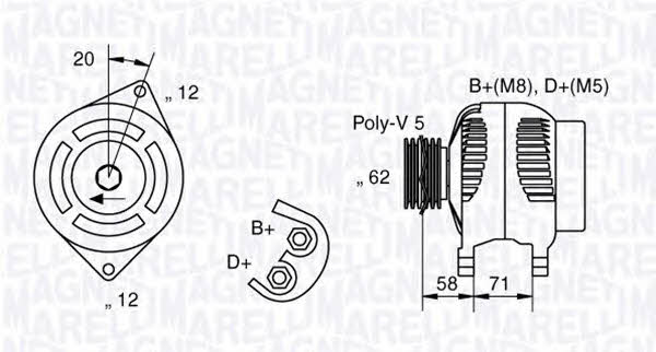 Magneti marelli 063321485010 Alternator 063321485010