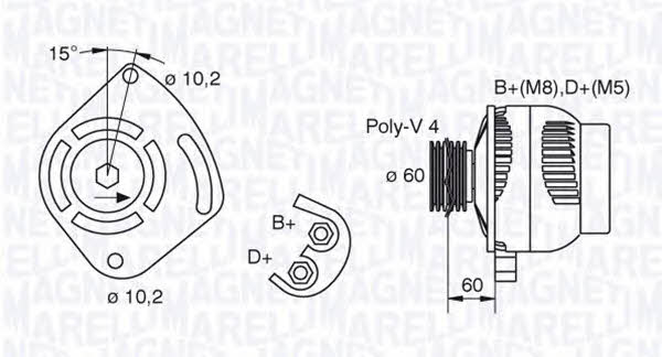 Magneti marelli 063321605010 Alternator 063321605010