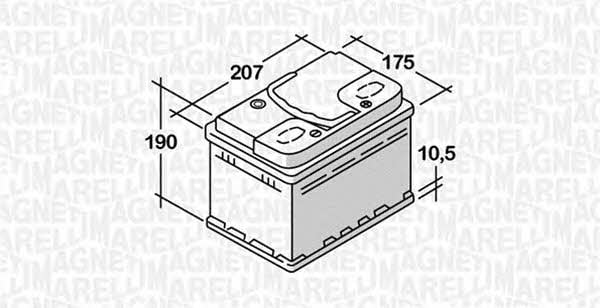 Battery Magneti marelli 12V 50AH 450A(EN) R+ Magneti marelli 068050045010