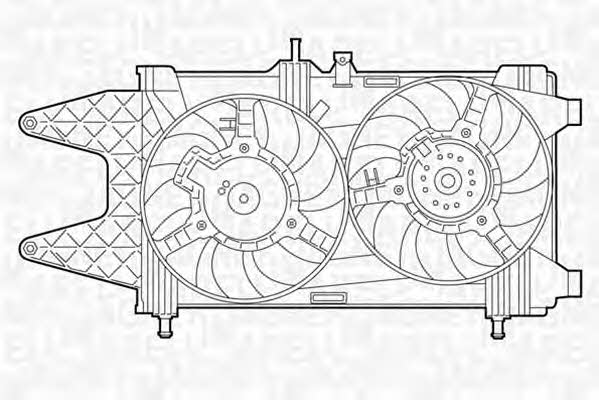 Magneti marelli 069422013010 Hub, engine cooling fan wheel 069422013010