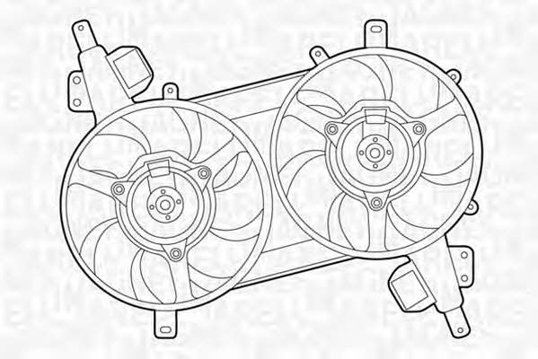 Magneti marelli 069422039010 Hub, engine cooling fan wheel 069422039010